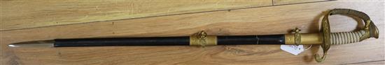 An American Naval dress sword